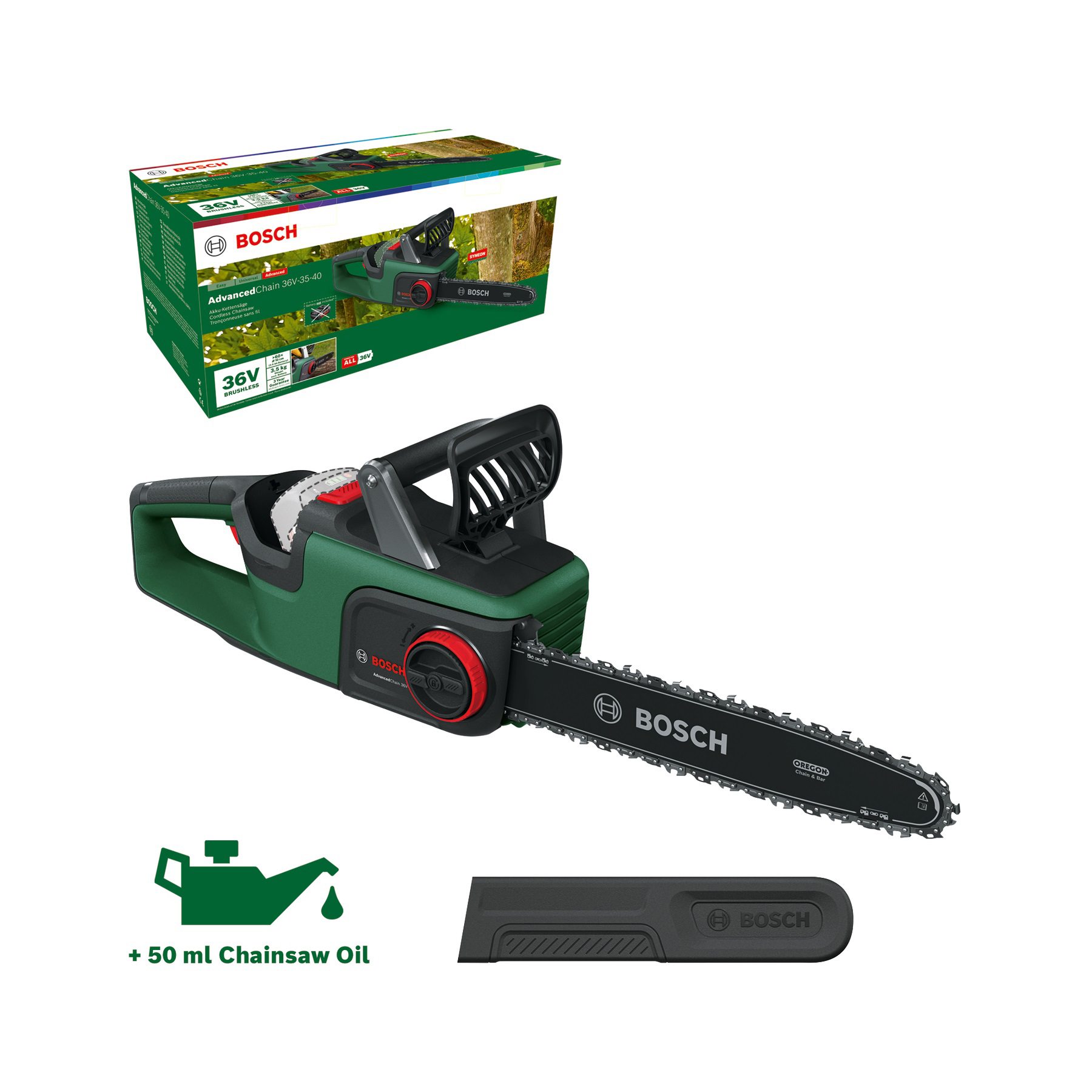 BOSCH aku lančana pila AdvancedChain 36V-35-40 36V 2,0Ah - Slika 3