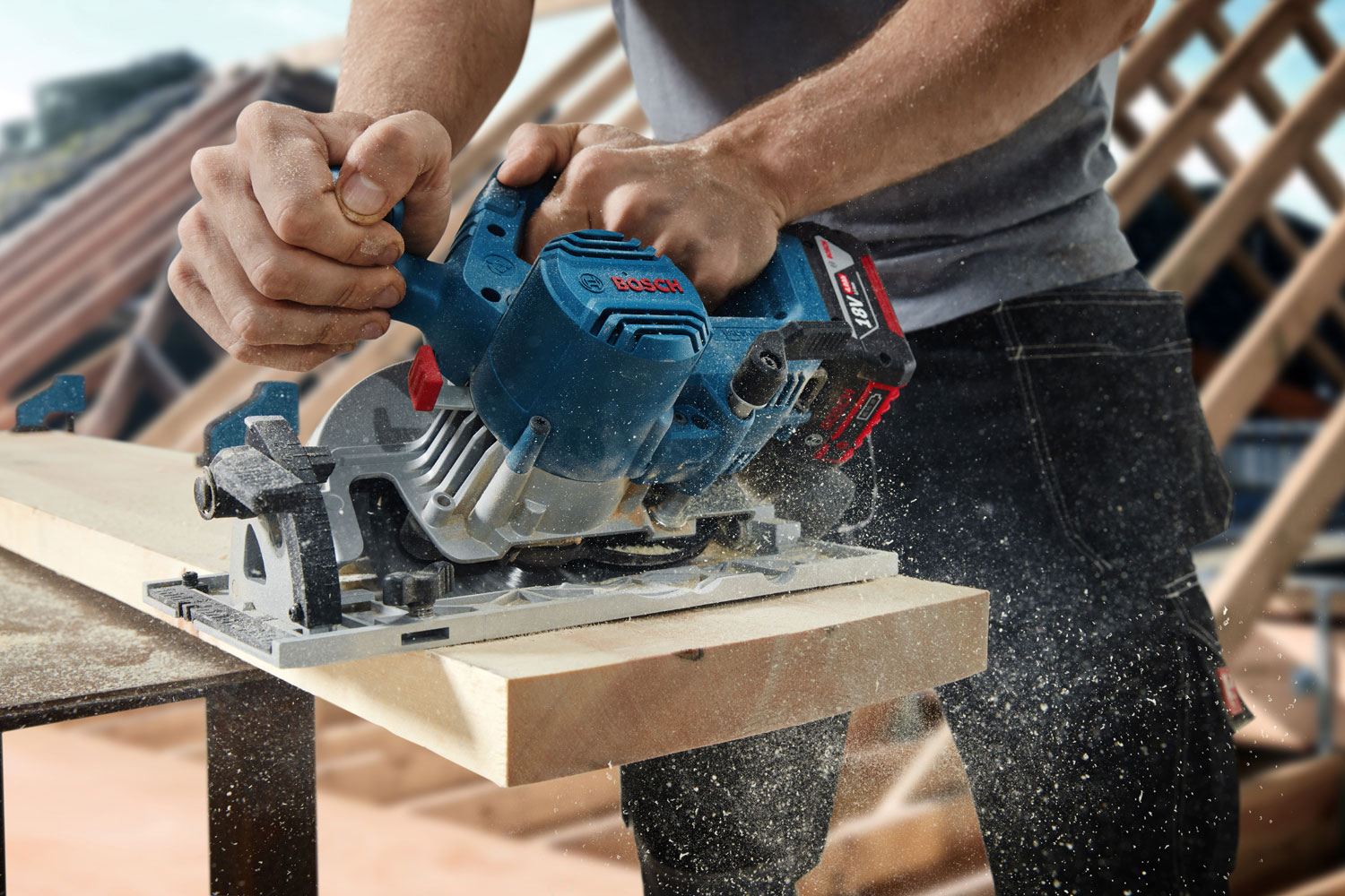 BOSCH aku ručna kružna pila GKS 185-LI 18V bez baterije - Slika 8