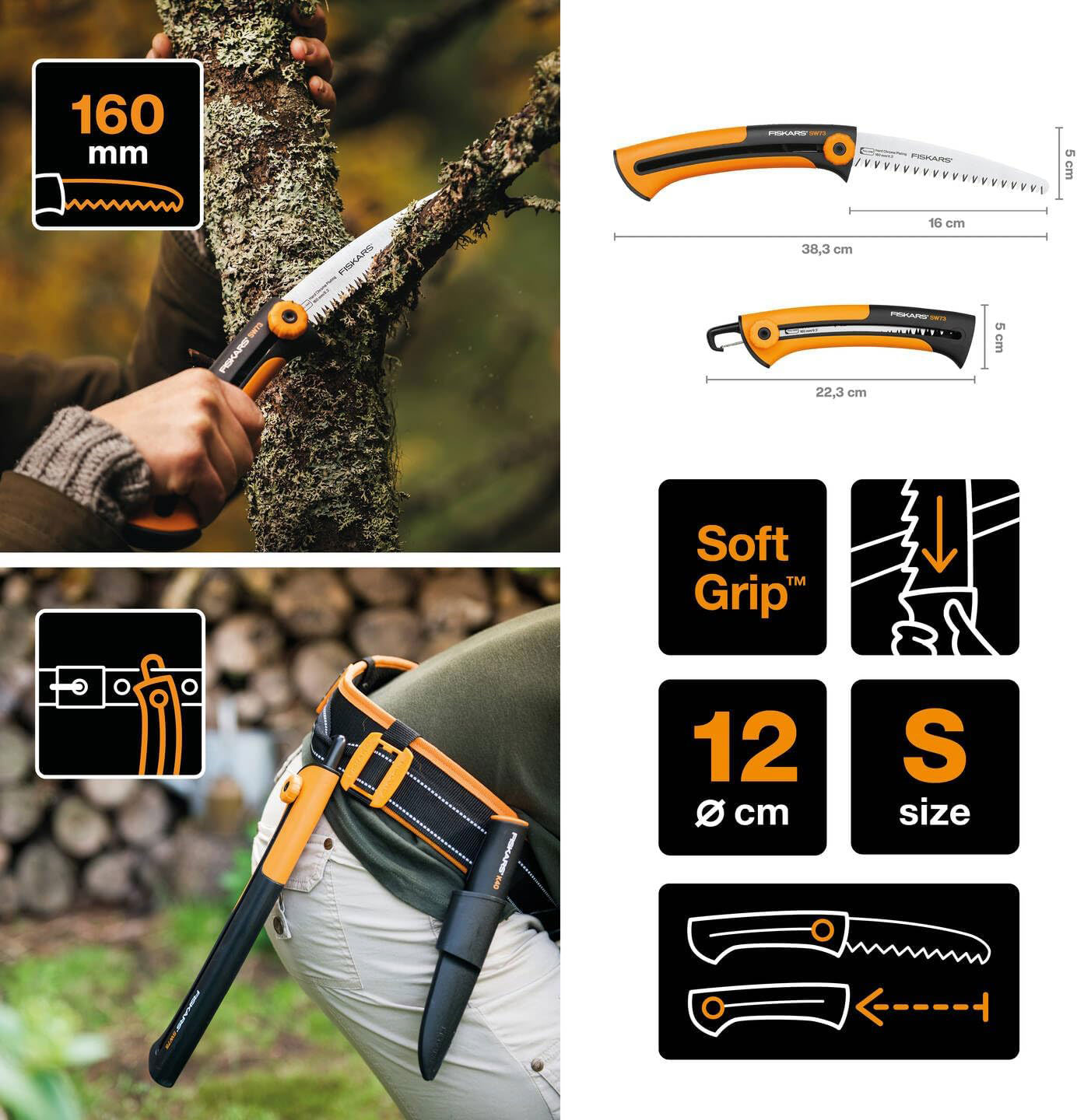FISKARS pila na izvlačenje SW72 160 mm 1000612 - Slika 2