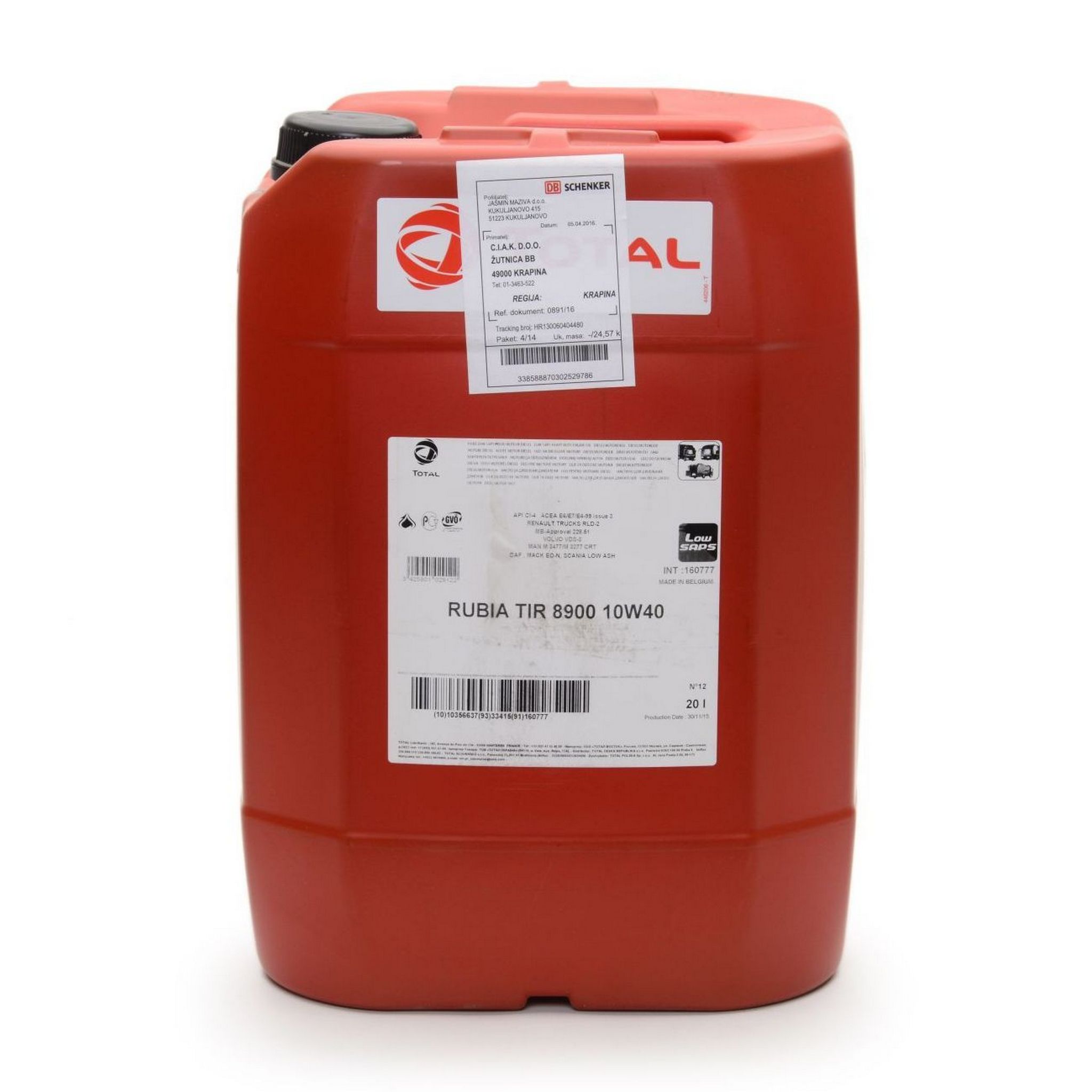 TOTAL ulje RUBIA 8900 TIR 10W-40 20/1