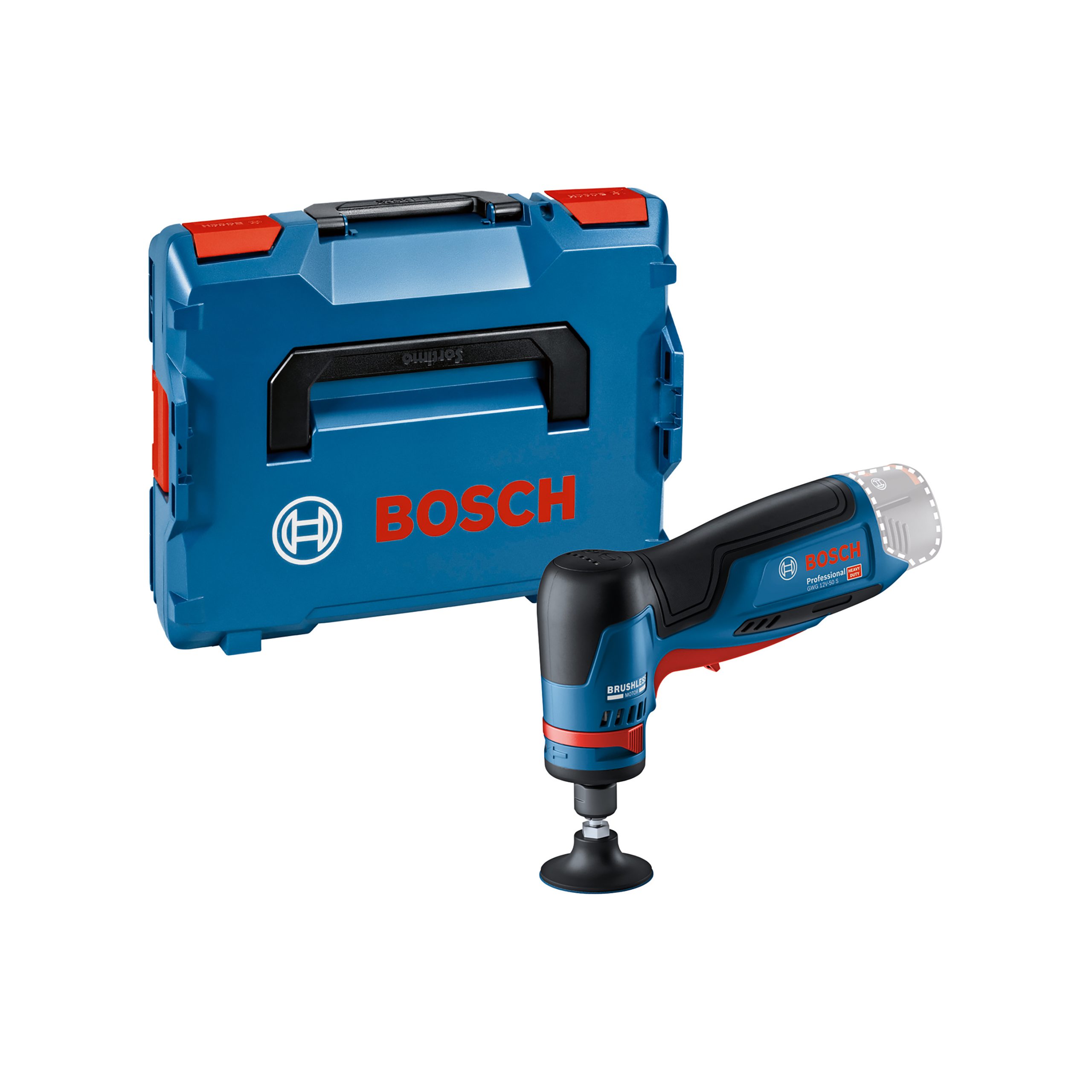 BOSCH aku ravna brusilica GWG 12V-50 S 18V bez baterije L-Boxx