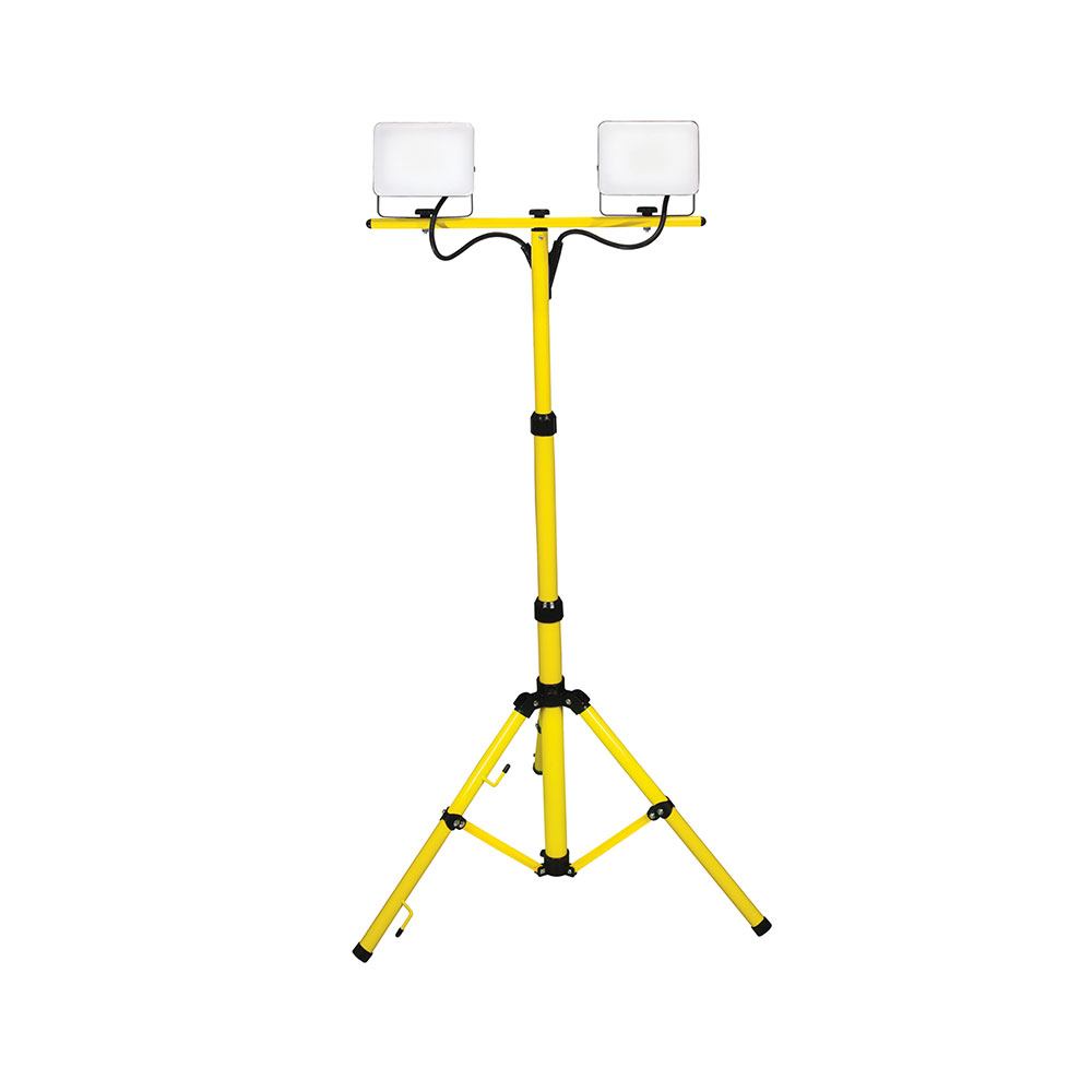 COMMEL LED reflektor 2x50W, 6500K, 5400lm, žuti, stativ 308-553