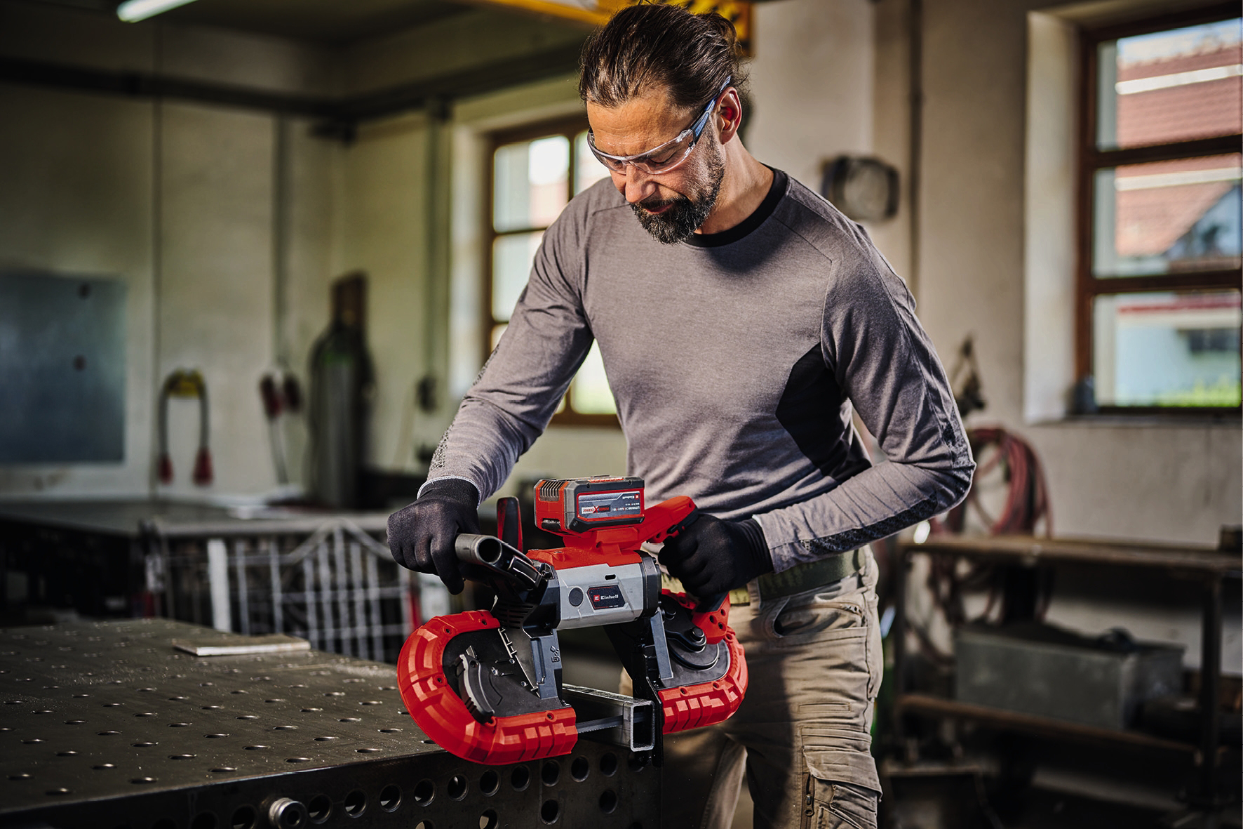 EINHELL aku tračna pila za metal TE-MB 18/127 Li PXC 18V bez baterije - Slika 6