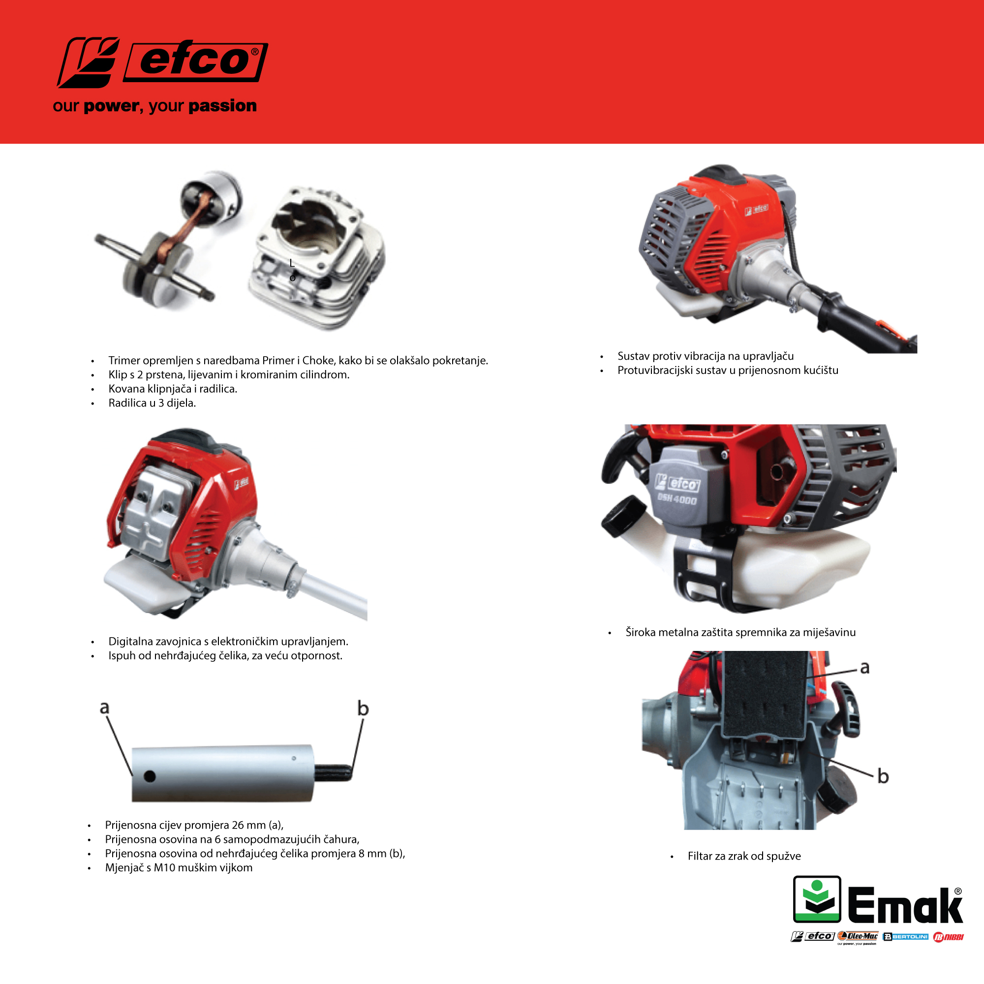 EFCO leđni motorni trimer DSH 5000 BP - Slika 3