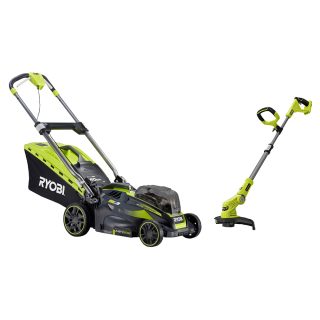 RYOBI aku kosilica za travu RLM18X41H240 2xAku 18+18V 4,0Ah + trimer OLT1832