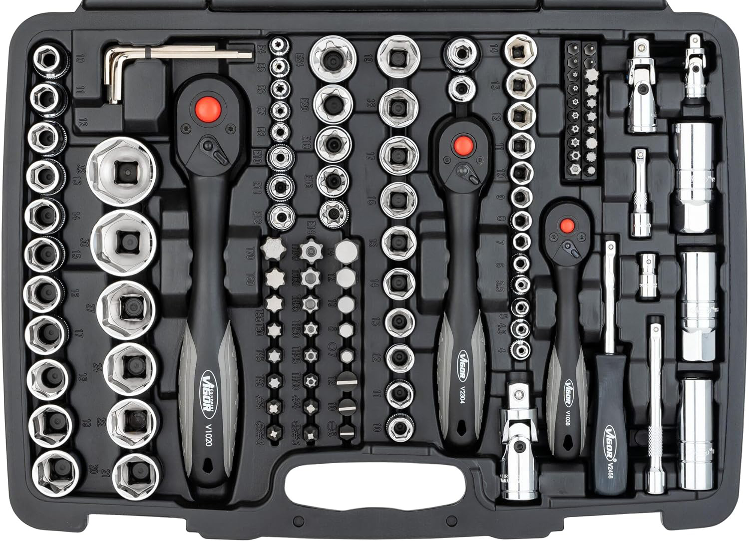 VIGOR set nasadnih ključeva 1/2" 1/4" 3/8" 172 dj. V2461-VOR - Slika 3