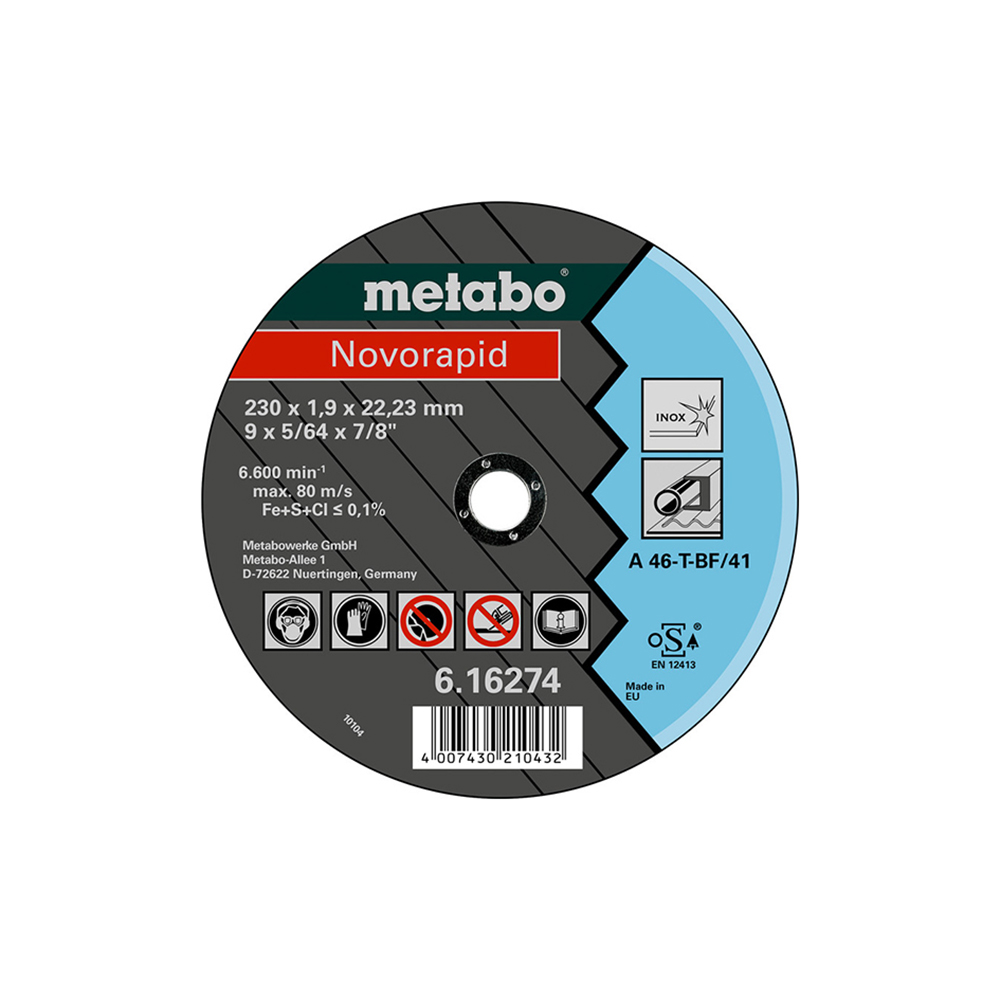 METABO rezna ploča za inox 180x1,5x22,20 mm