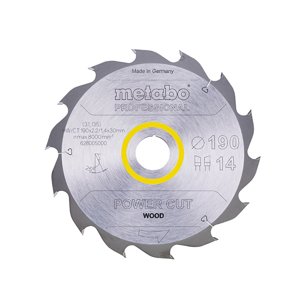 METABO list kružne pile 190x30 mm, 14Z, Power Cut Wood