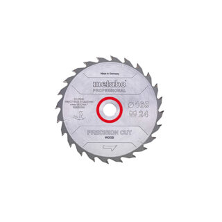 METABO list kružne pile 165x20 mm, 24Z, Precision Cut Wood