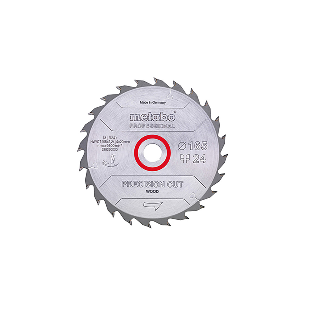 METABO list kružne pile 165x20 mm, 24Z, Precision Cut Wood