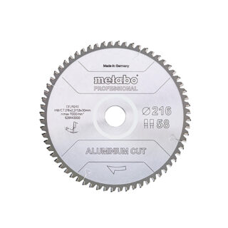 METABO list kružne pile 216x30 mm, 58Z, Aluminium Cut