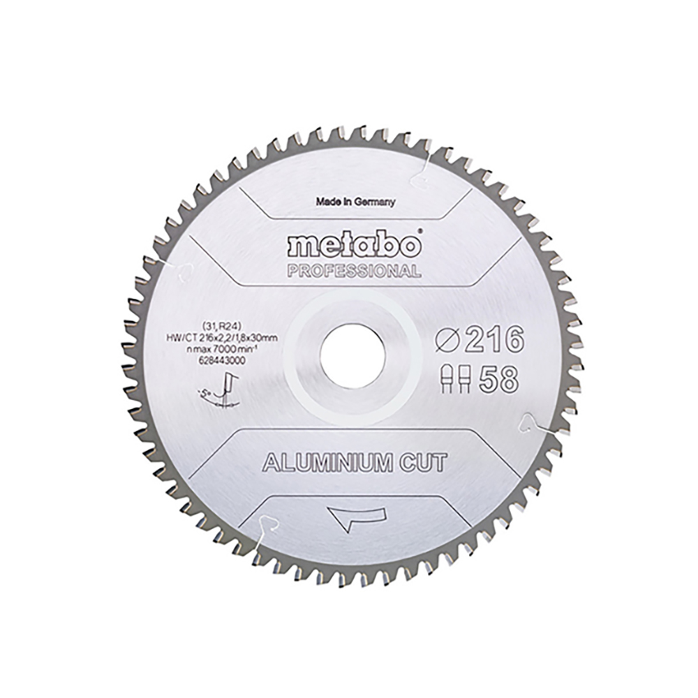 METABO list kružne pile 216x30 mm, 58Z, Aluminium Cut