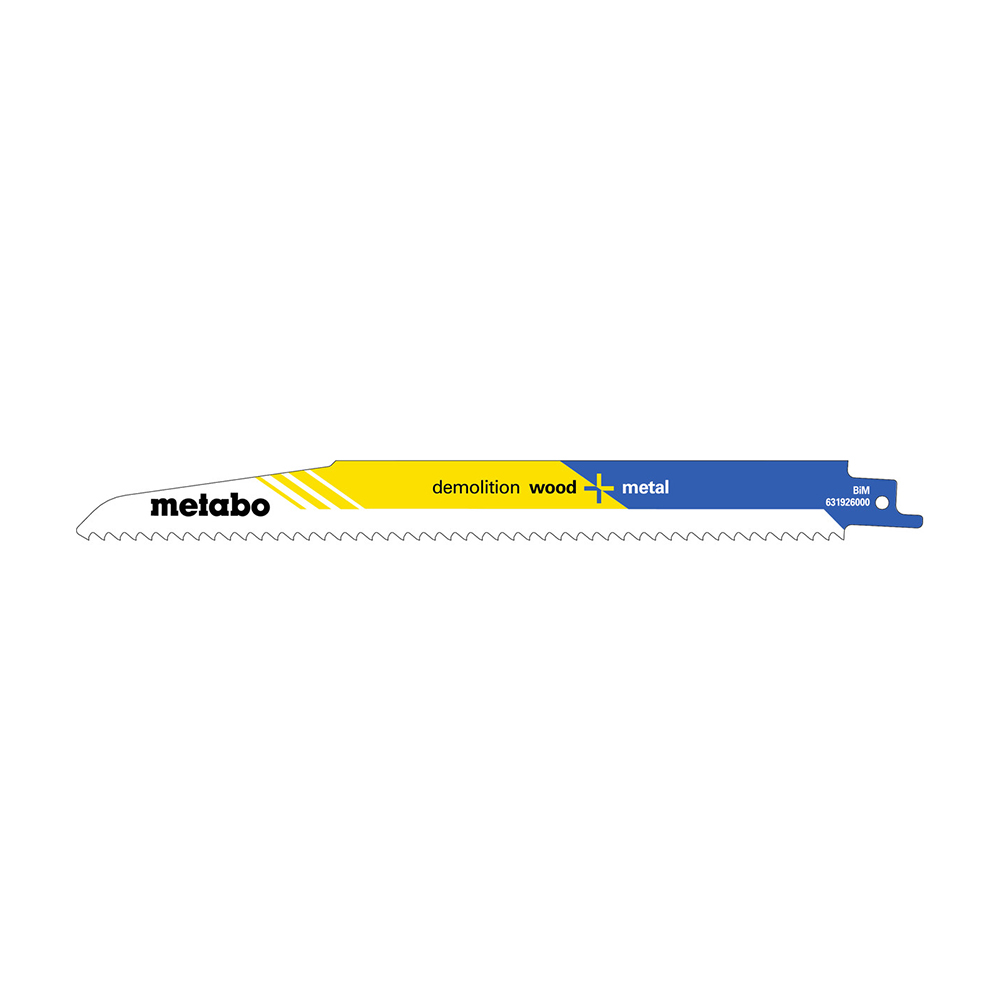 METABO list sabljaste pile BiM 225x1,60 mm Demolition Wood+Metal, 5 kom