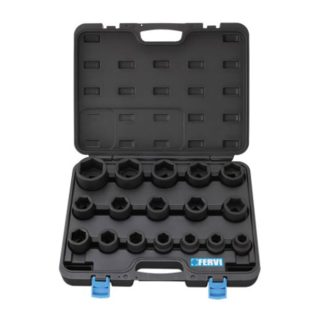 FERVI set udarnih nasadnih 6-kutnih ključeva 3/4" 19-55 mm 17-dijelni