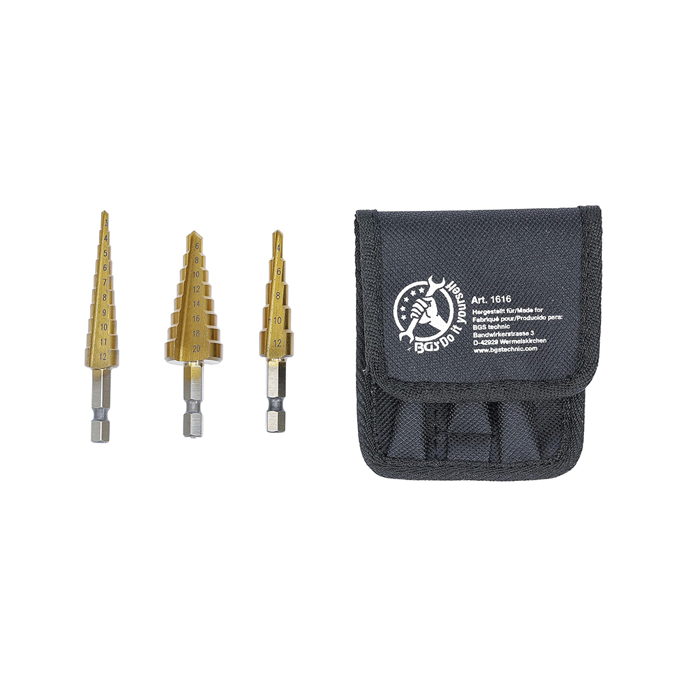 BGS set svrdala stepenastih 3-20 mm, 3-dijelni Kraftman 1616