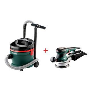 METABO ekscentrična brusilica SXE 450 + usisavač AS 20 L