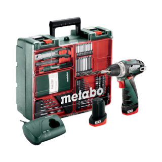 METABO aku bušilica-odvijač PowerMaxx BS 12 2xAku 12V 2,0Ah + 64 dj. set pribora