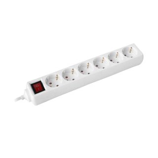 COMMEL produžni kabel 1,4m 6x utičnica 16A sklopka bijeli 0838