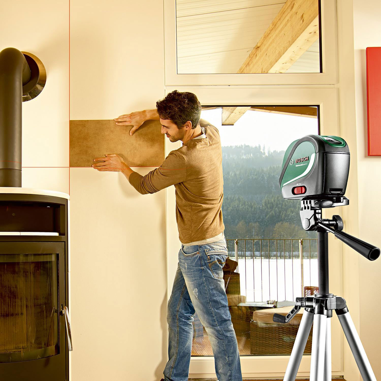 BOSCH križni laserski nivelir UniversalLevel 3 Set + stativ - Slika 2