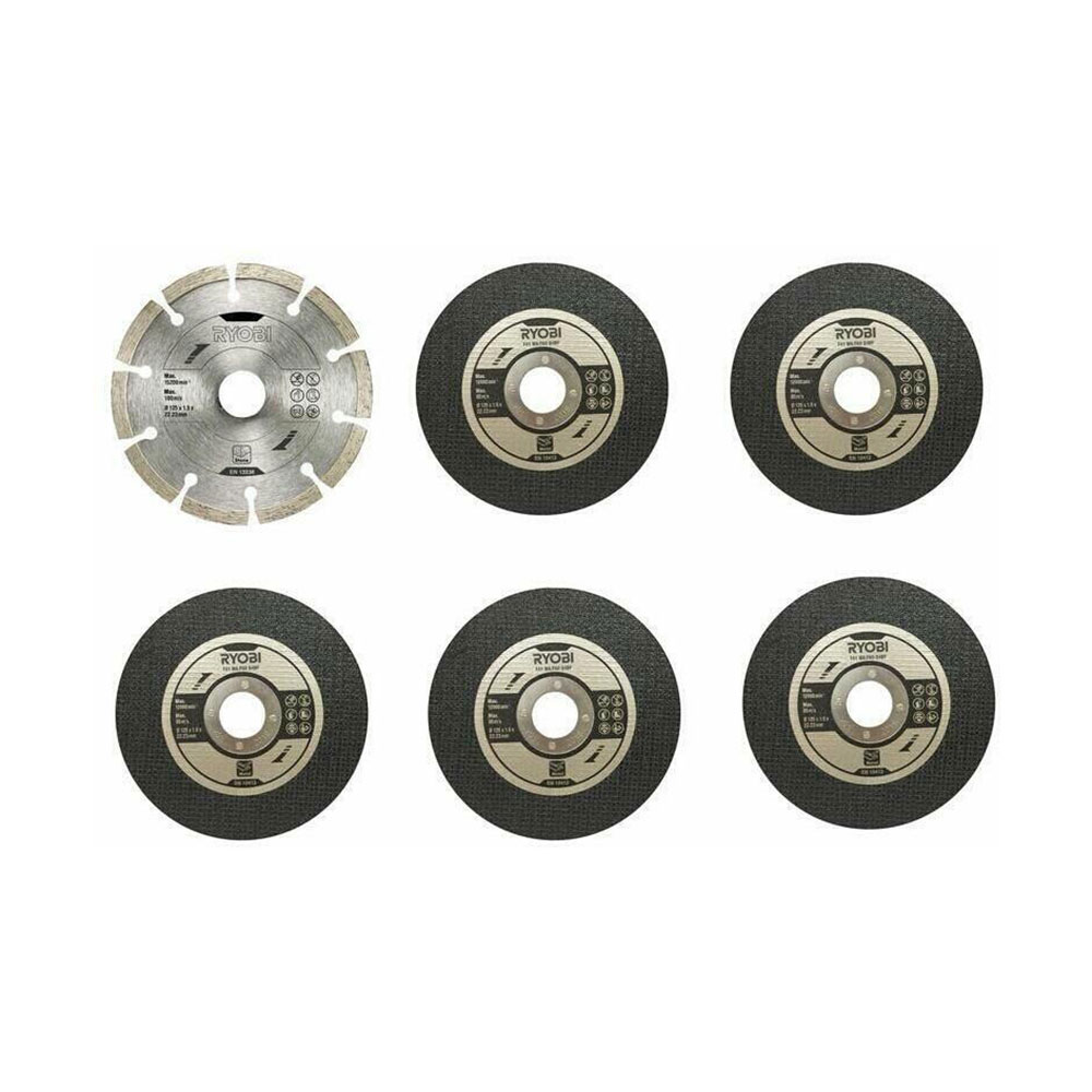 RYOBI set višenamjesnih reznih ploča RAK6AGD125, 125 mm 6-dijelni