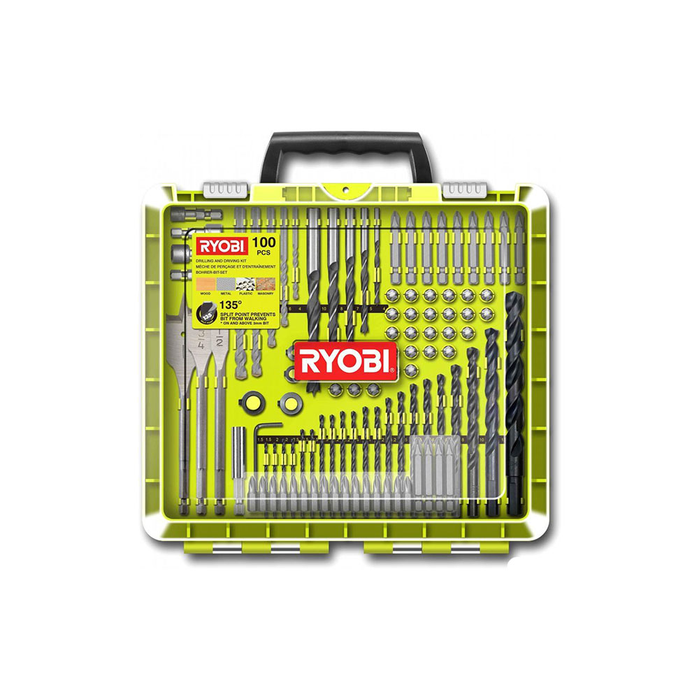 RYOBI set svrdala i bitova RAKDD100, 100-dijelni
