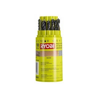 RYOBI set svrdala za metal/drvo/kamen RAK18DMIX, 1-10 mm, 18-dijelni