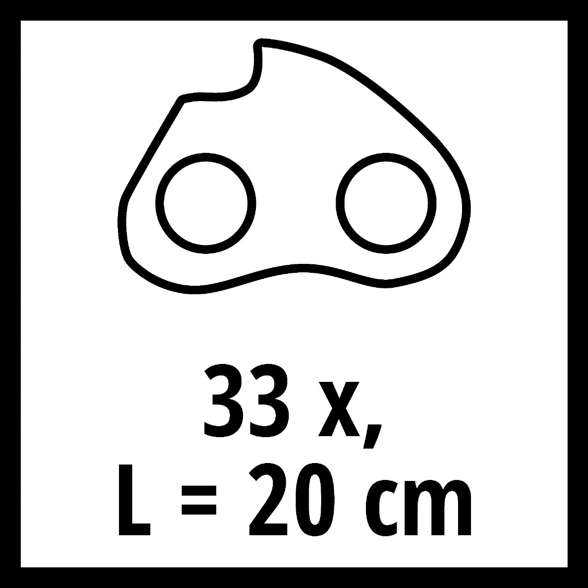 EINHELL lanac za lančanu pilu za FORTEXXA 18/20 TH, GC-LC 18/20 Li T, GC-EC 7520 T - Slika 2