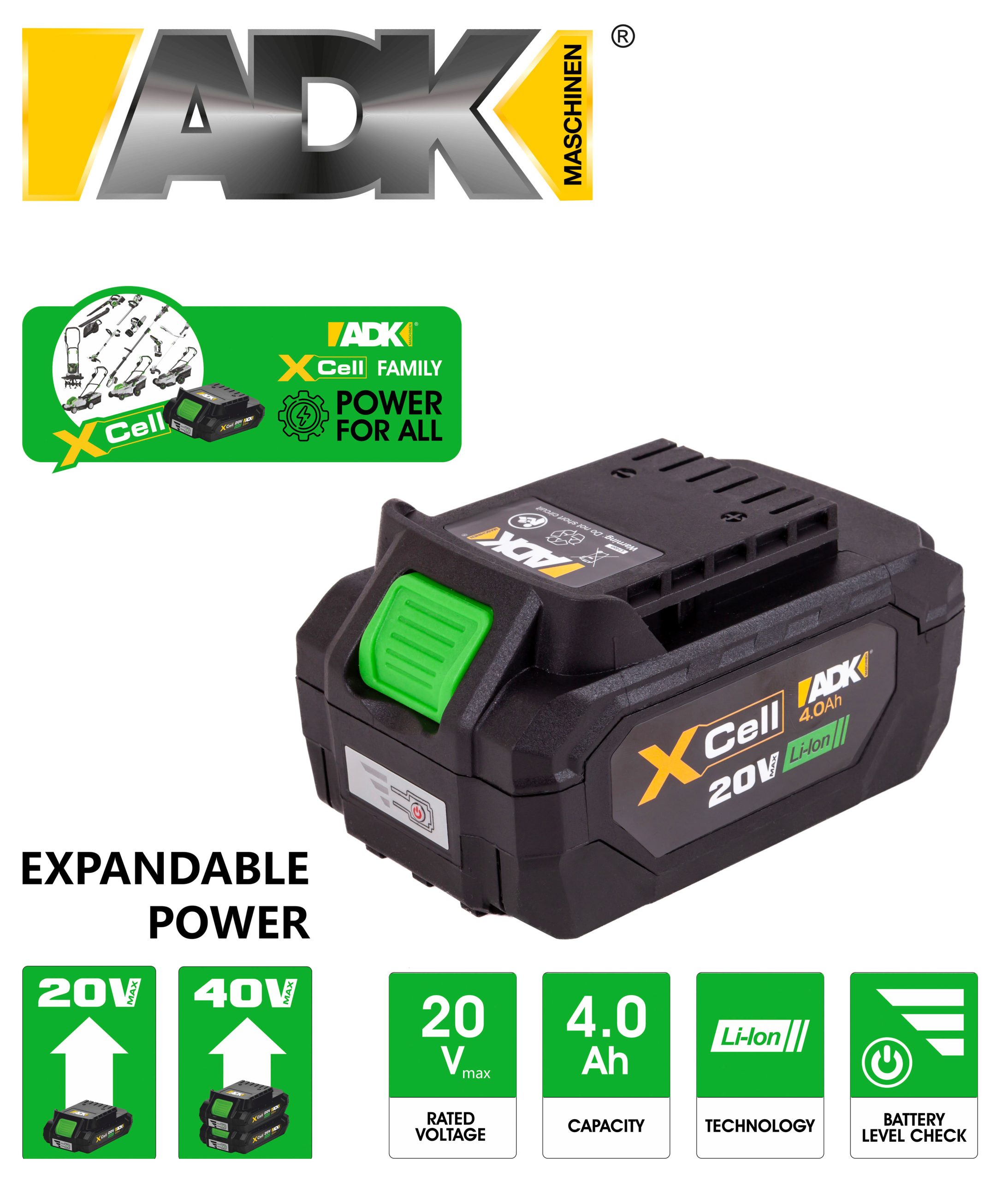 ADK akumulator SF8M12505 20V 4,0Ah Li-ion Xcell - Slika 2