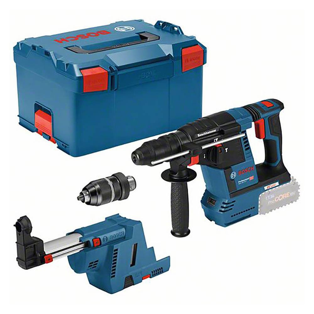 BOSCH aku bušaći čekić GBH 18V-26 F + GDE 18V bez baterije L-Boxx