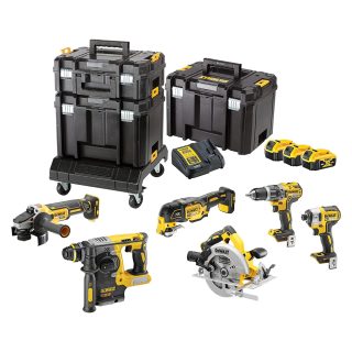 DEWALT aku set DCK685P3T-QW - DCD796 + DCF887 + DCS355 + DCS570 + DCH273 + DCG405 XR 3xAku 18V 5,0Ah kovčeg