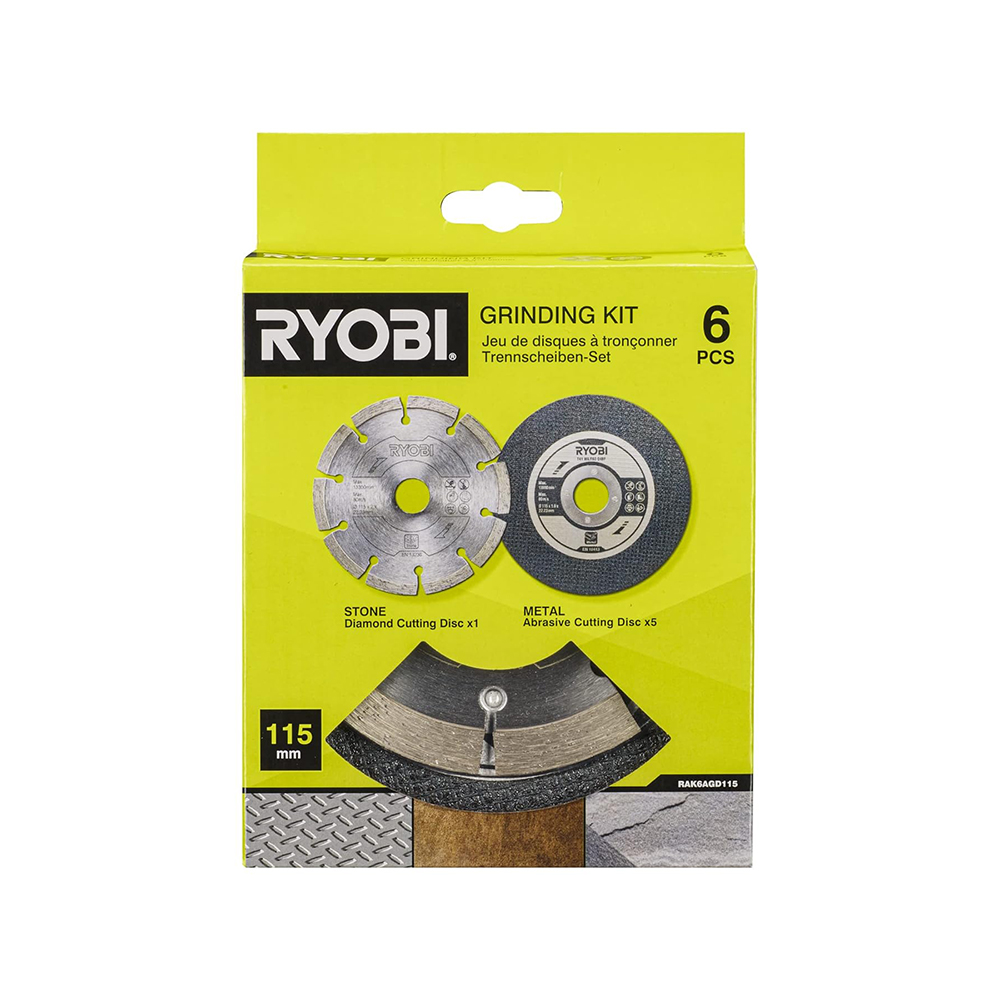 RYOBI set reznih ploča 115x22,23 mm 6/1