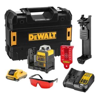 DEWALT križni laserski nivelir DCE0811D1R-QW 12V 2,0Ah kovčeg