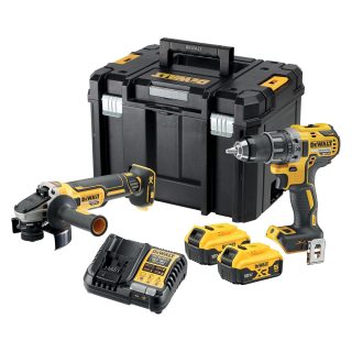 DEWALT aku set DCK2020P2T-QW - aku bušilica DCD791 + aku kutna brusilica DCG405 XR 2xAku 18V 5,0Ah kovčeg