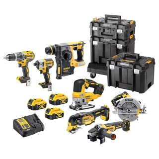 DEWALT aku set DCK755P3T-QW - DCD796 + DCF887 + DCS355 + DCH273 + DCG405 + DCS570 + DCS334 XR 3xAku 18V 5,0Ah kovčeg