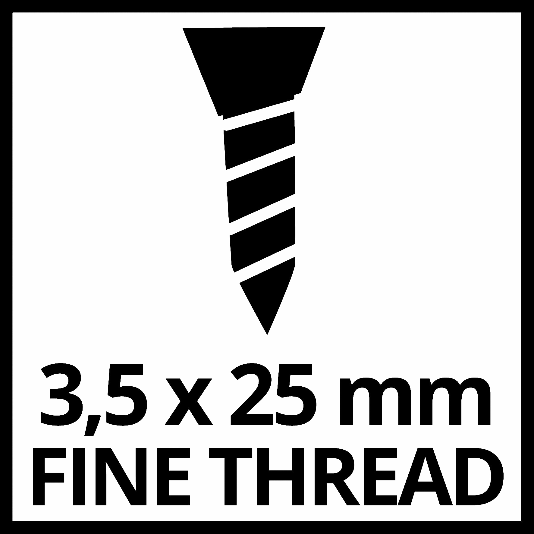 EINHELL vijak za suhu gradnju na redeniku, fini navoj, 3,5x25 mm za TE-DY 18 Li - Slika 2