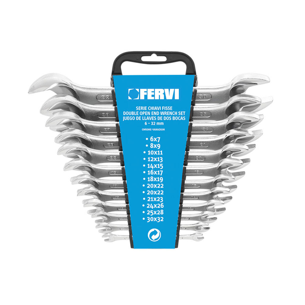 FERVI set viljuškastih ključeva 6x7-30x32 mm 12 dj. 0201-FRV