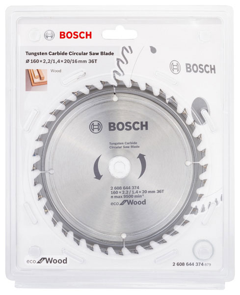 BOSCH list kružne pile 160x20/16x2,2 mm, 36Z, Eco for Wood - Slika 2