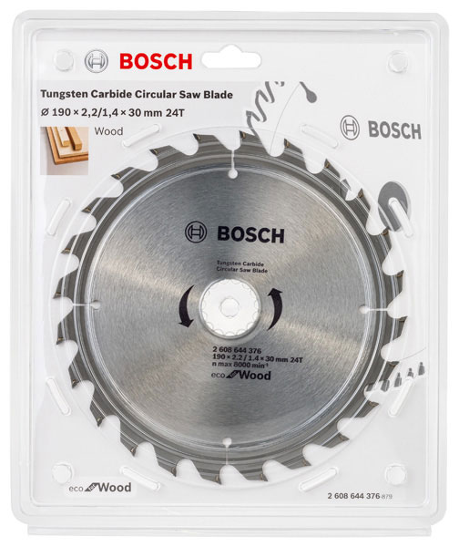 BOSCH list kružne pile 190x30/16x2,2 mm, 24Z, Eco for Wood - Slika 2