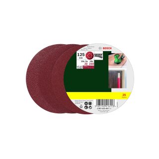 BOSCH set brusnih papira 125mm, g80, g125, g240, 25/1