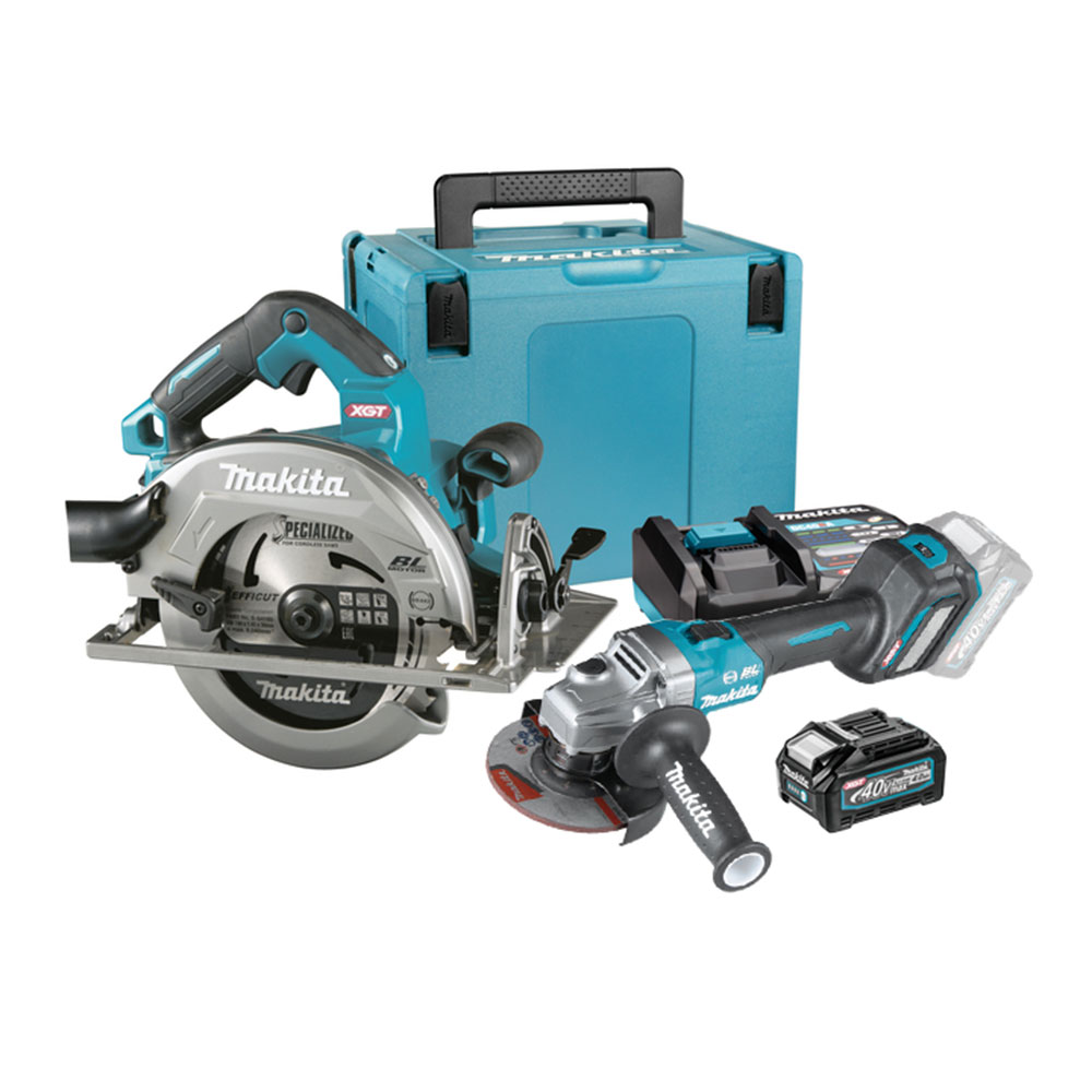 MAKITA aku set - ručna kružna pila HS003GM201 + kutna brusilica GA023GZ XGT 2xAku 40V 4,0Ah kovčeg