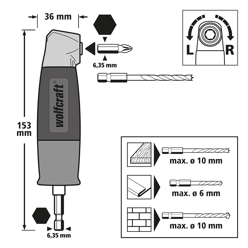 WOLFCRAFT kutni nastavak - zupčanik W4688000 - Slika 4