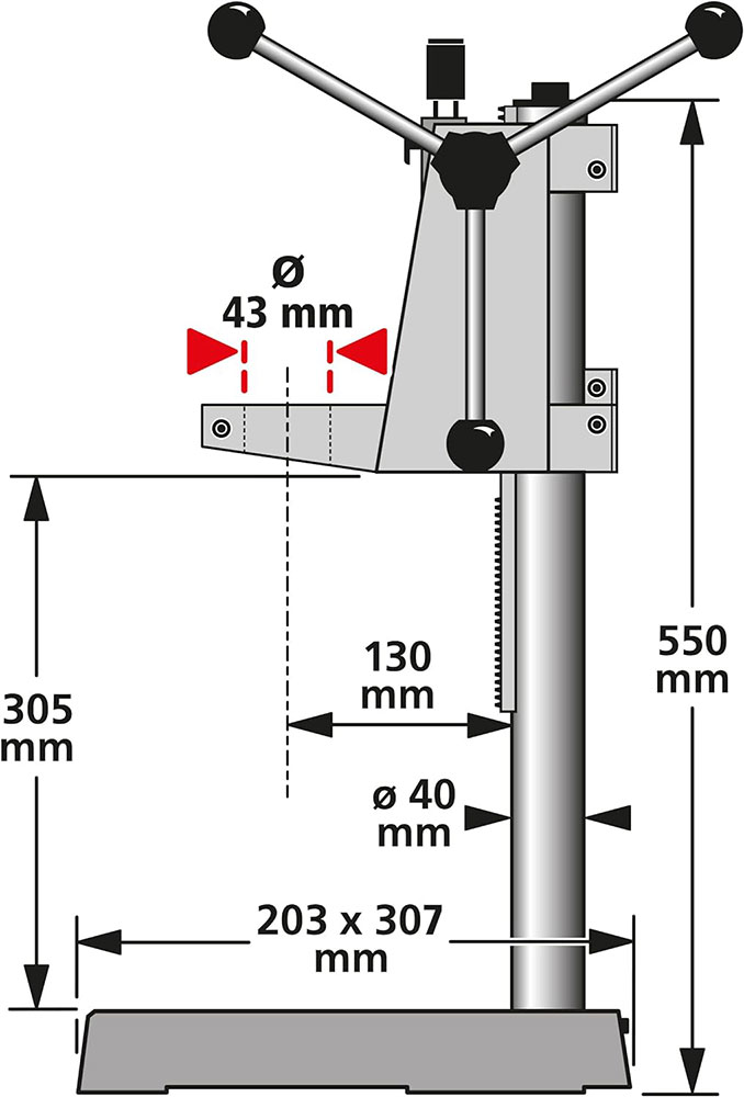 WOLFCRAFT stalak za bušilicu 305 mm W5027000 - Slika 5