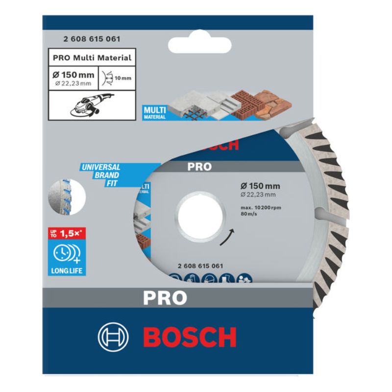 BOSCH dijamantna rezna ploča PRO Multi Material 150x22,23 mm - Slika 6
