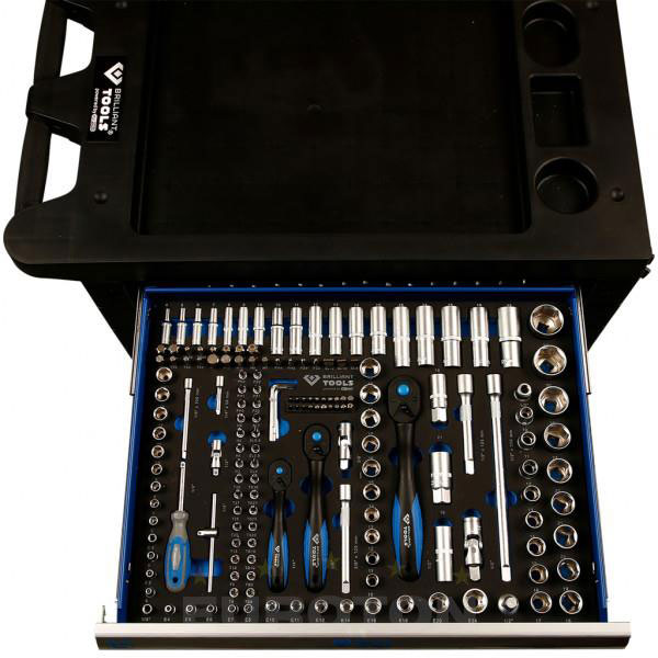 BRILLIANT TOOLS radionička kolica s alatom 7 ladica 207 dj. BT153207-BTL - Slika 3