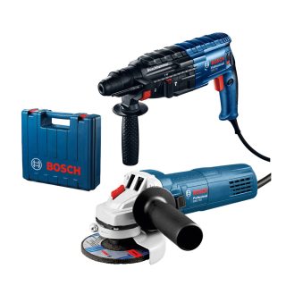 BOSCH set - bušaći čekić GBH 240 + brusilica GWS 750-115 kovčeg