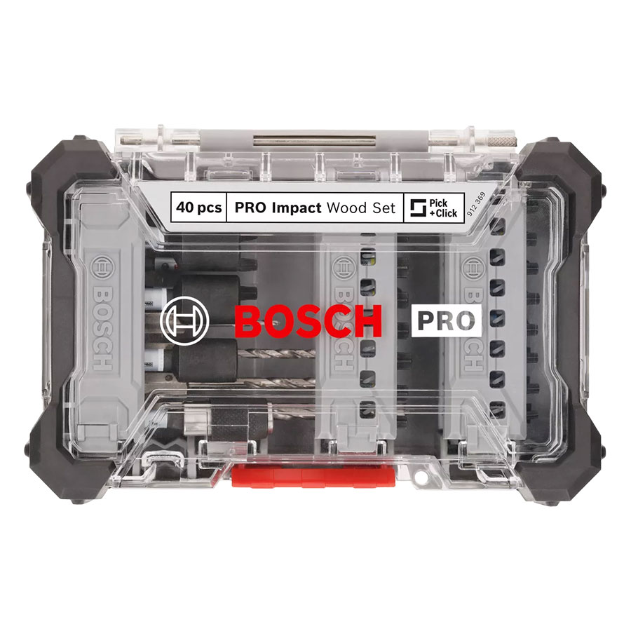 BOSCH set svrdala i bitova izvijača za drvo 40-dijelni - Slika 3
