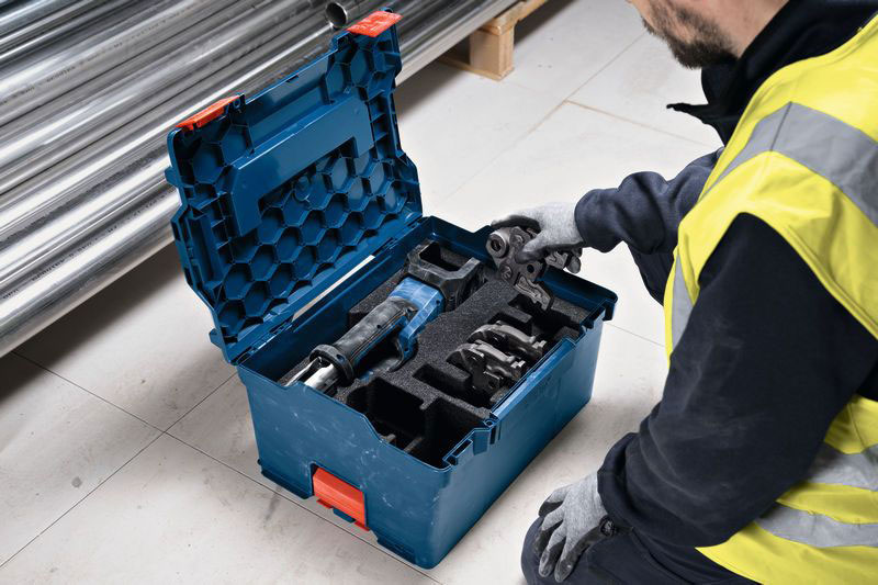 BOSCH aku alat za prešanje GPT 18V-19 + M čeljusti bez baterije kovčeg - Slika 5