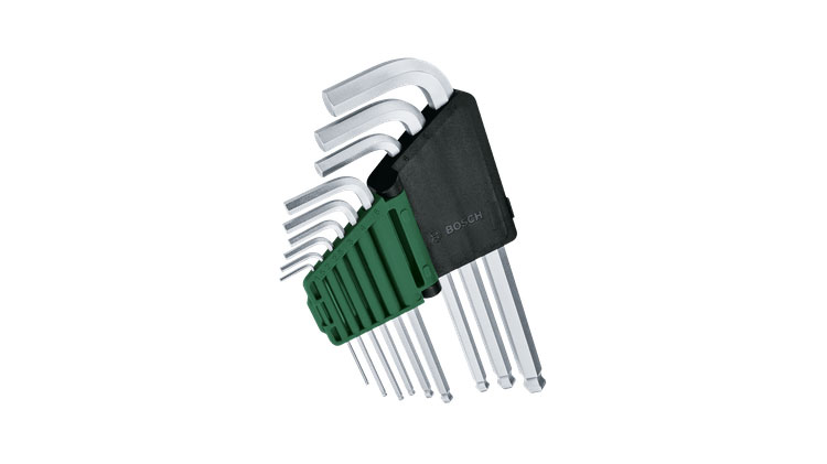 BOSCH set imbusa dugih s kuglicom 1,5-10 mm 9-dijelni - Slika 2