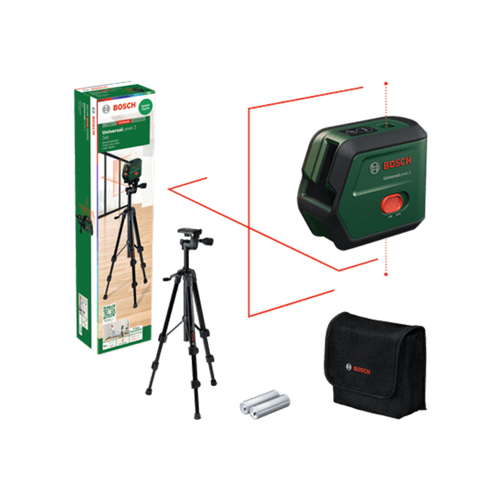 BOSCH križni laserski nivelir UniversalLevel 2 Basic Set + stativ