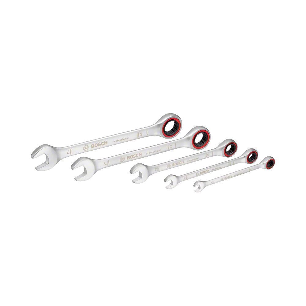 BOSCH set ključeva s račnom 8-19 mm 5-dijelni